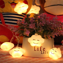 LED lights flash lights string clouds sky romantic bedroom smiling face star lights string decorative lights