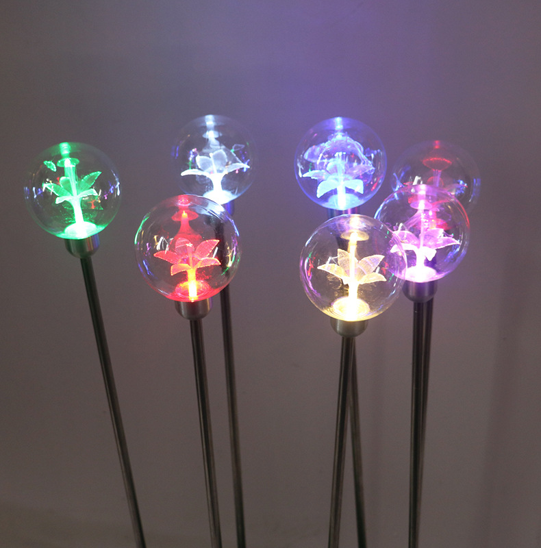 Led landscape light Outdoor courtyard square decoration light diameter of 8cm fiber ball led reed light