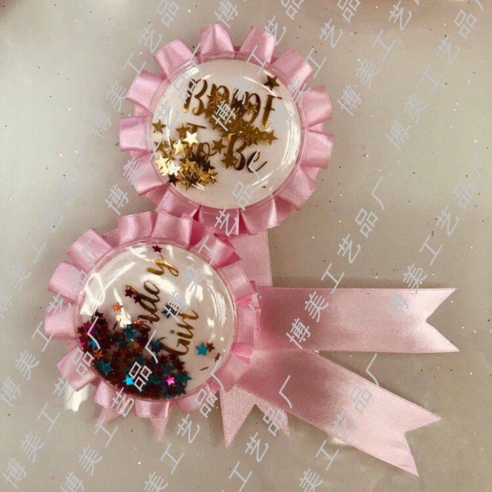 供应绸缎胸花马口铁胸花 生日胸花缎带胸花节日胸批发