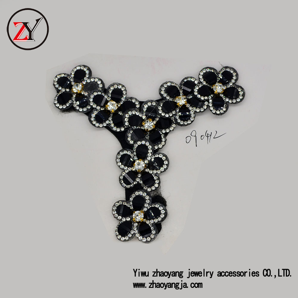 【新款上市】春夏季凉鞋人字拖钉珠手工鞋花 可订做 zy072316产品图