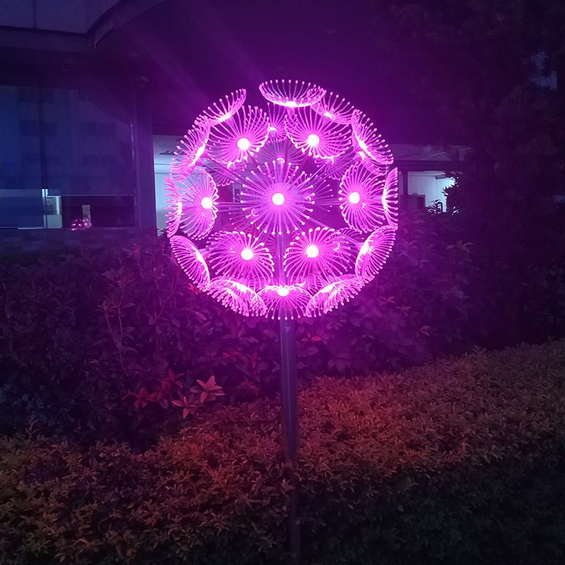 Led landscape Dandelion light Outdoor acrylic dandelion Plaza light seven color light diameter of 80cm