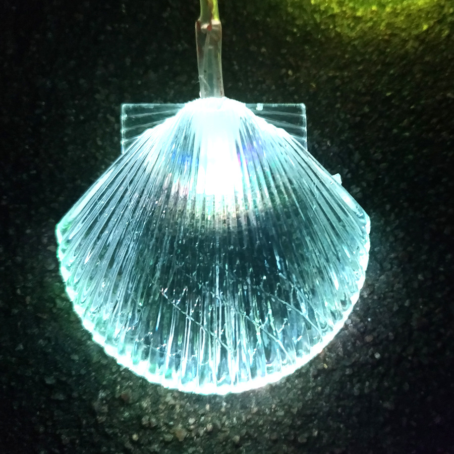 Led solar wind chimes outdoor waterproof luminescent shell wind chimes villa garden courtyard decorative chandelier