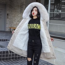 New cotton-padded women's long cotton-padded women's down padded jacket with thick loose padded jacket