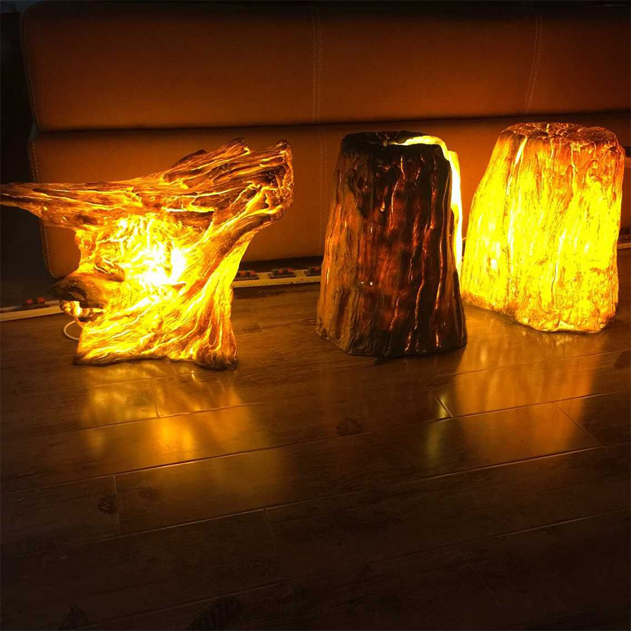 Led landscape lamp tree stump lighting Garden villa lamp simulation tree stump lamp lawn decorative resin lamp