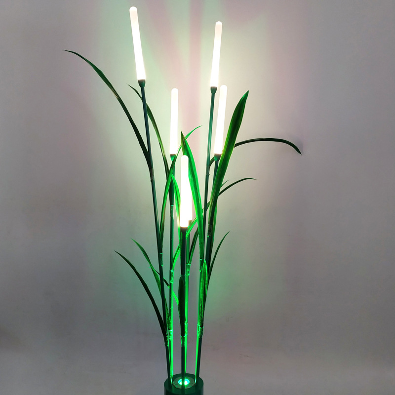 Led landscape frosted bar reed lamp Outdoor plaza lit with stainless steel pole reed lamp