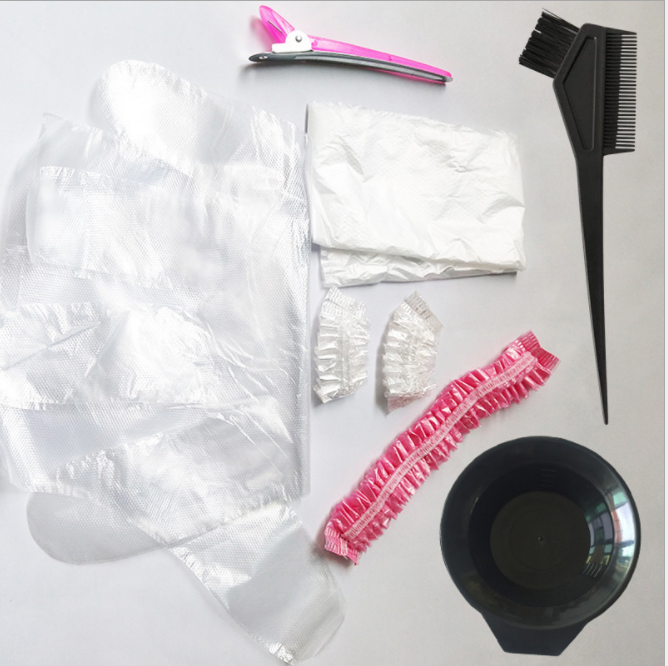 Eight-piece hair dyeing set, hair salon beauty and hair care product set, customized disposable hair perming and dyeing tools in various specifications