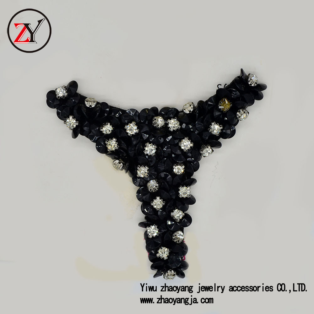 【新款上市】春夏季凉鞋人字拖钉珠手工鞋花 可订做 zy072316细节图