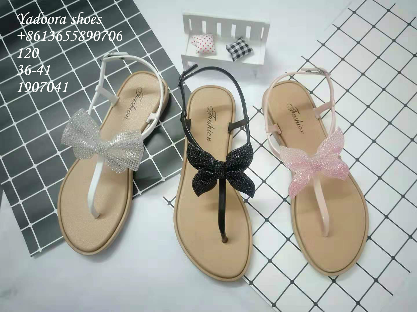 DORA Shoes clear bow sandals