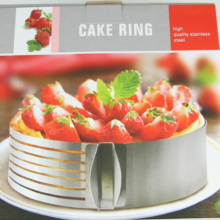 Large telescopic stainless steel layered cake ring, metal mousse cake ring, creative DIY baking tools direct sales Application Scenario