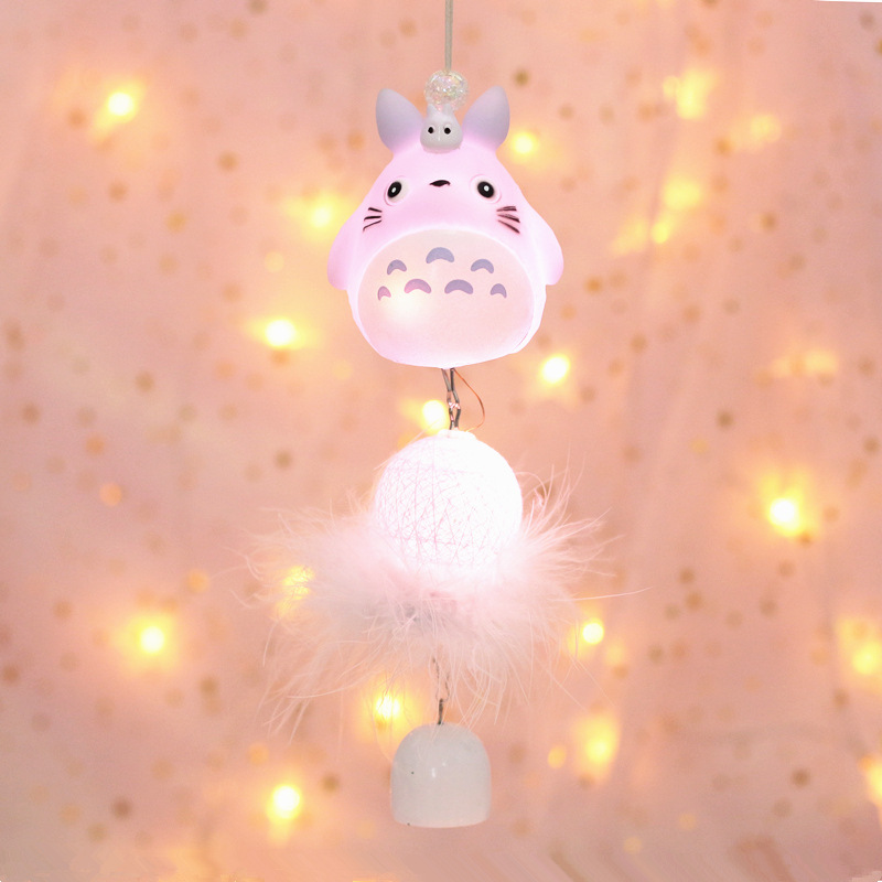 Hamster with light wind chimes Pendantbirthday present for girl's bedroom