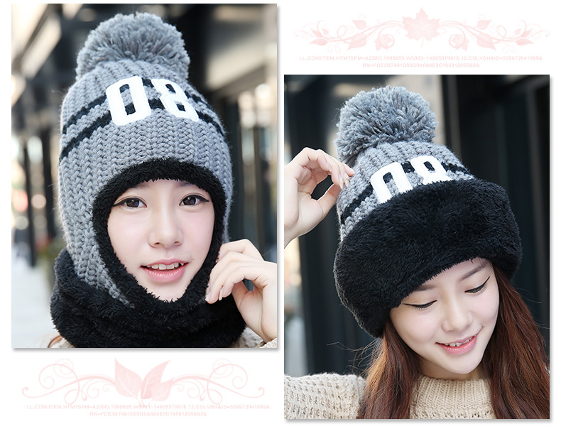 Winter New Outdoor Riding Thick Warm Hat For Women Plus Fleece Face Protective Bib Headpiece 08 Wool Hat Application Scenario