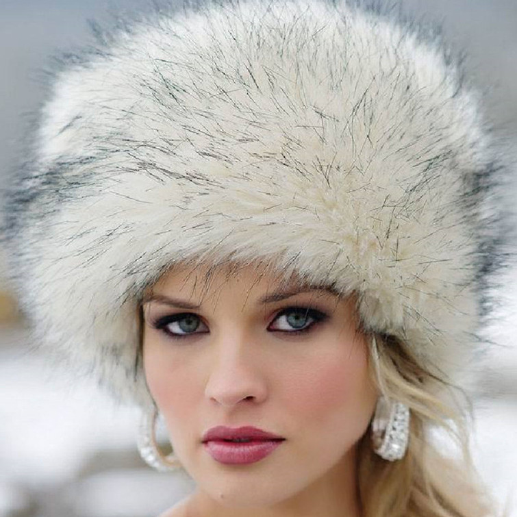 Foreign trade new Europe and the United States export fox hair dome hat women's thick warm northeast fur hat thumbnail