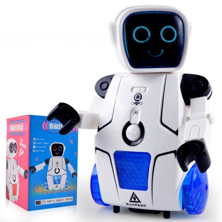 新款电动太空跳舞机器人 360度旋转灯光音乐红外线地摊热卖玩具细节图