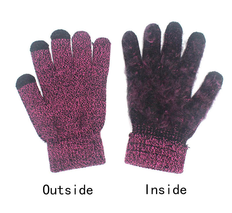 European And American Foreign Trade Aliexpress Explosive Hat Set Autumn And Winter Men Warm Wool Hat Scarf Gloves Three-Piece Set details Picture