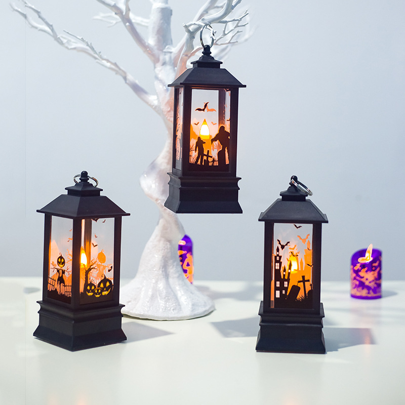 New Halloween decorations printed Halloween lantern bar atmosphere decorated with candles