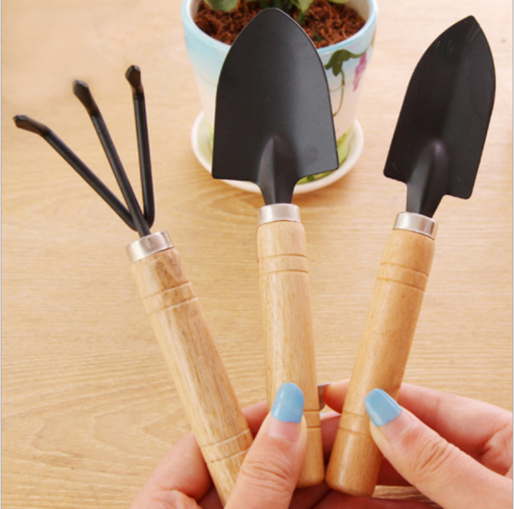 Potted spatula Grow flowers Grow flowers Gardening tools Grow succulent tools Set Mini three-piece household shovel full figure