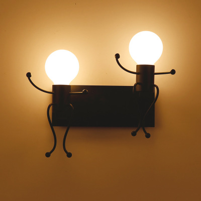Modern simple creative design warm cartoon character children room corridor LED wall lamp