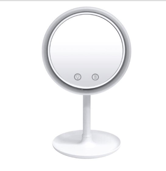 Desktop sweat-free makeup Mirror triad with fan LED light Beauty Breeze Mirror Specification drawing