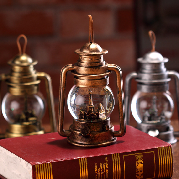 Creative retro - colored Allah lantern with crystal ball Tower flash personality birthday gift