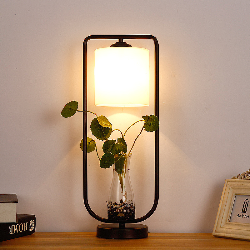 铁艺水培台灯时尚简约现代客厅书房卧室立式植物水培灯