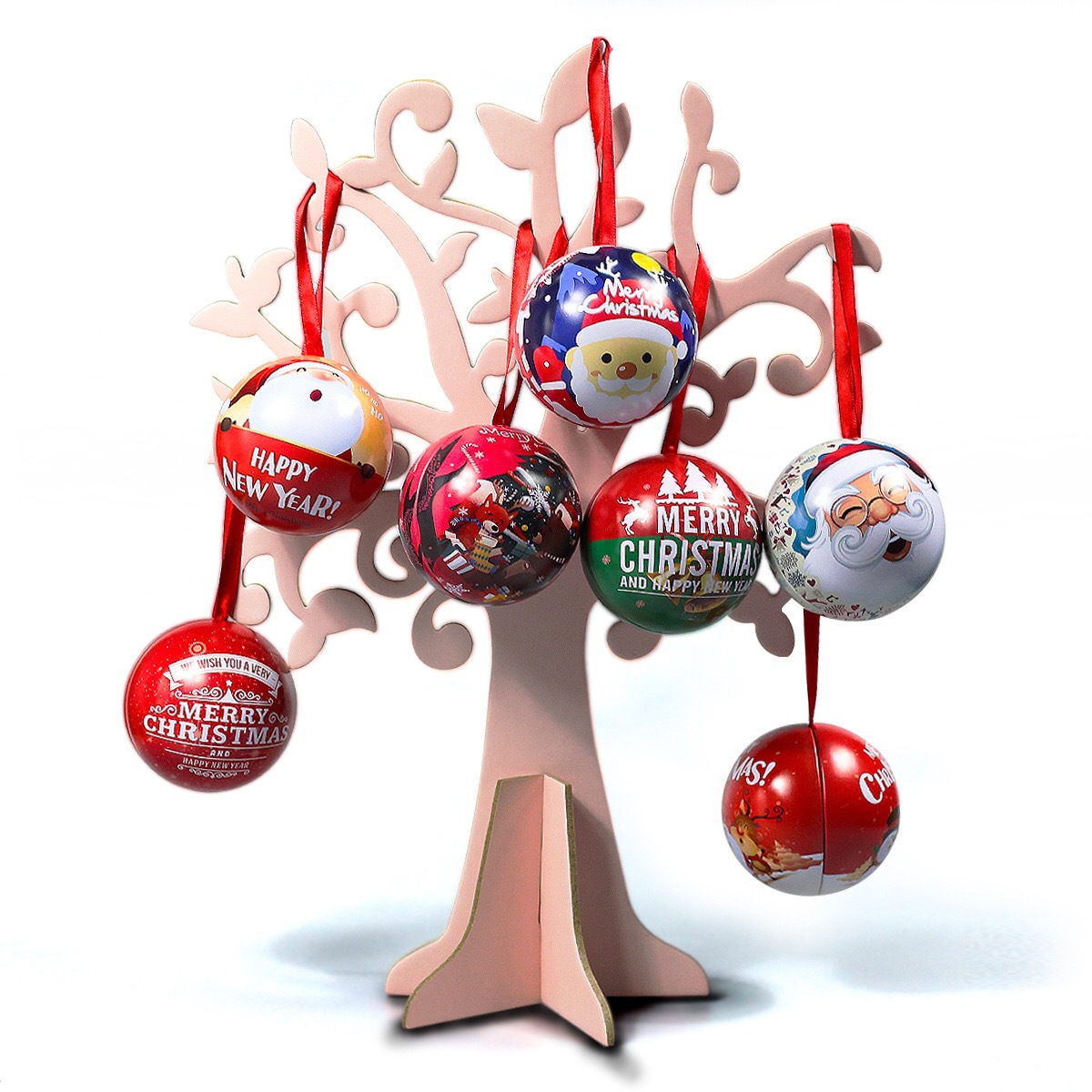 圣诞节礼品 创意卡通圆形铁球收纳 圣诞礼品定制 工厂直销