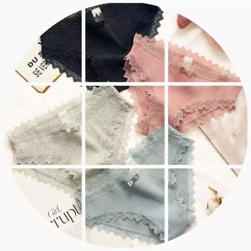 厂家直销学生三角裤棉质面料蕾丝边纯棉裆可爱内裤女裤头底裤少女