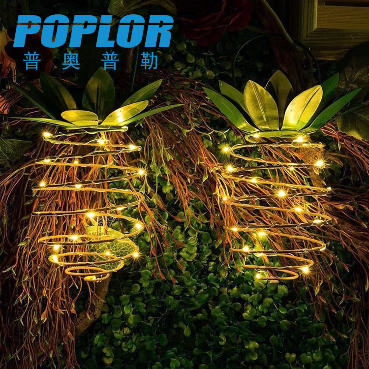 LED solar Pineapple light Iron decorative garden light Outdoor park atmosphere hanging small night light hand light Application Scenario