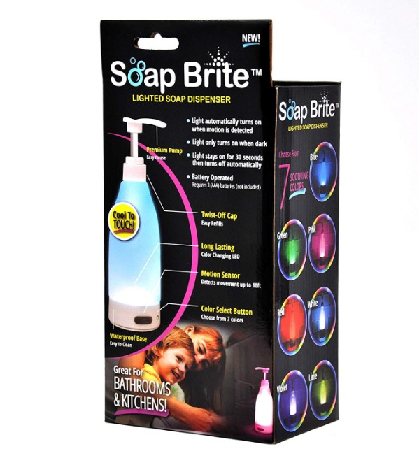 发光洗手液分配器 Soap Brite夜灯感应皂液器 肥皂分配器细节图