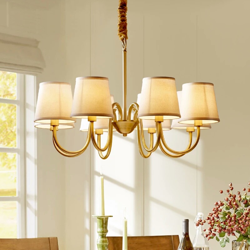 American chandelier full copper lamp living room lamp domestic bedroom lamp rustic dining room lamp simple beautiful lamps