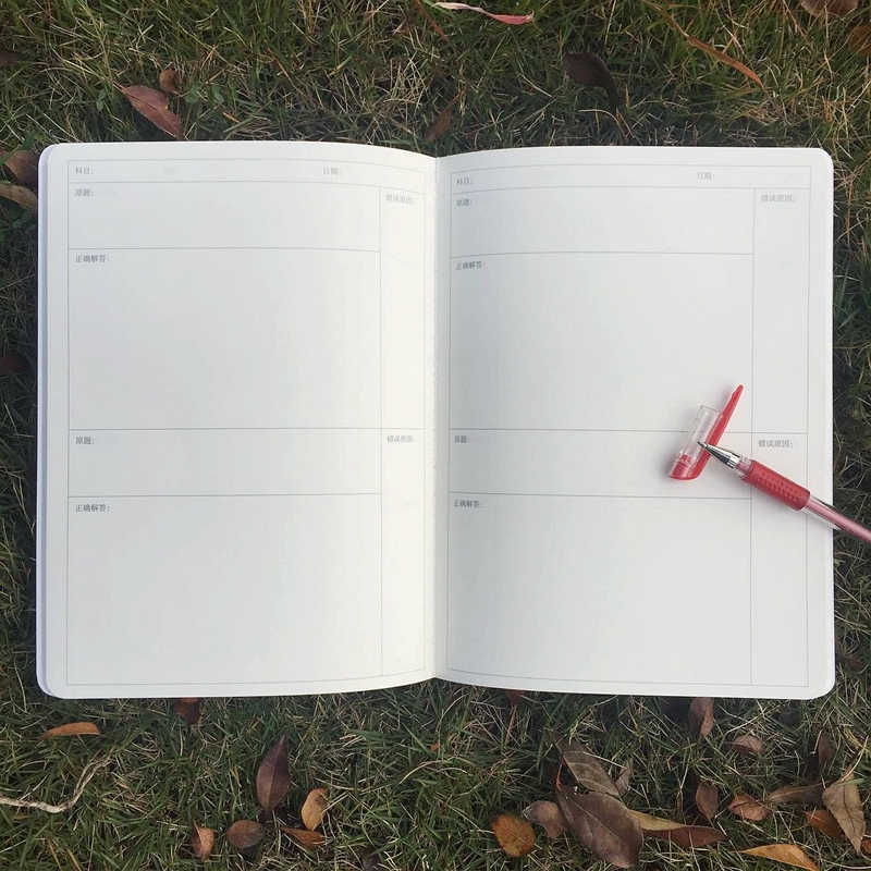 Car line error book 520 soft copy 16K cowhide notebook error correction book beige paper 16K details Picture