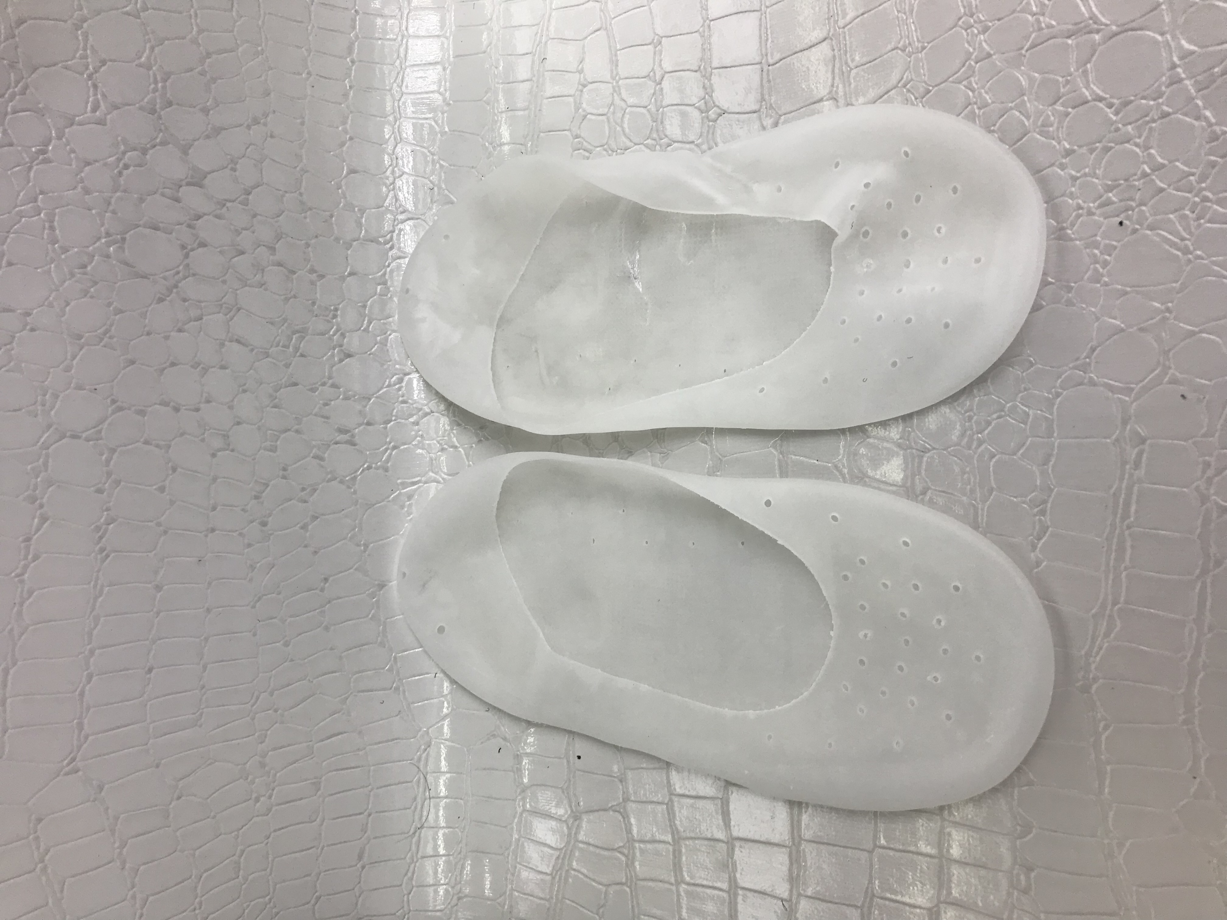 smiling foot 硅胶 橡胶隐形船袜 欧美透气隐形舒适 硅胶袜白底实物图