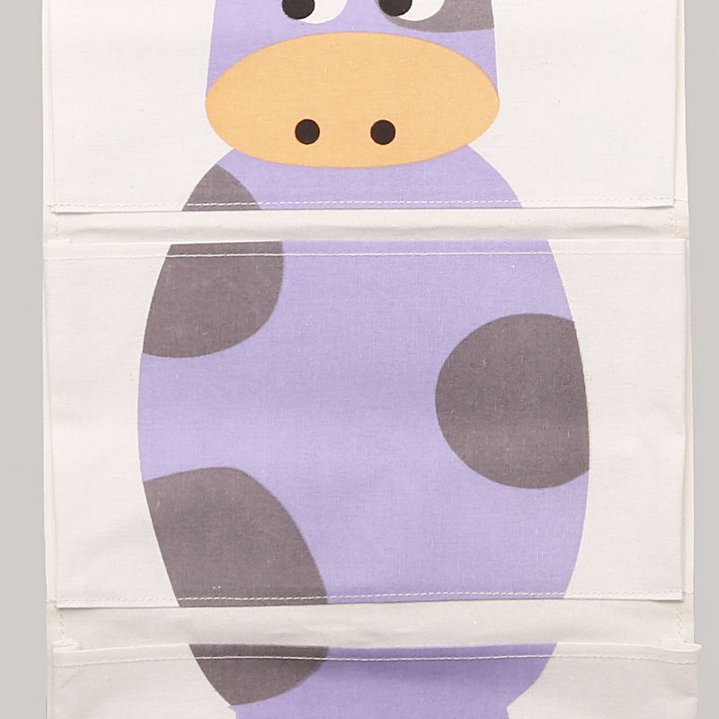 Home Hanging Bag Storage Bag Wall Hanging Cartoon Animal Hanging Bag Cotton Linen Three Pocket Storage Bag Storage Box Application Scenario