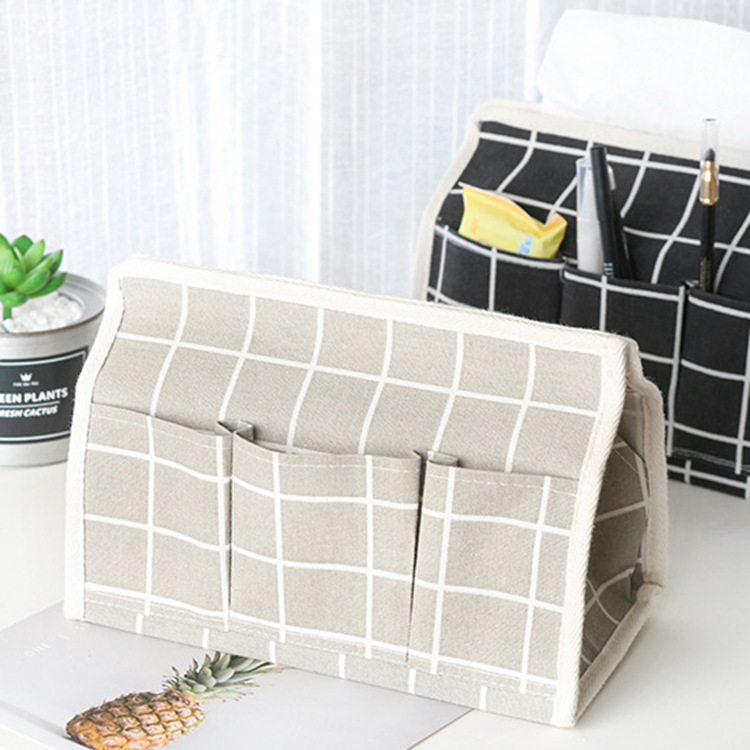 Factory Direct Cotton Linen Folding Tissue Box Multifunctional Tissue Cover Desktop Sundries Storage Box Application Scenario