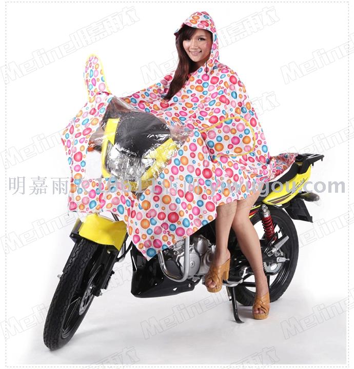 Factory direct sales of extra-large and thickened polyester electric bike raincoats, jacquard motorcycle single-person jackets, yuyi Application Scenario
