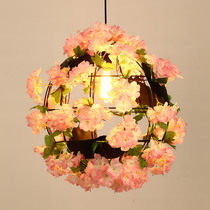 Walnut plant chandelier restaurant bar net cafe milk tea hot pot shop decorated with globes green plant lamps