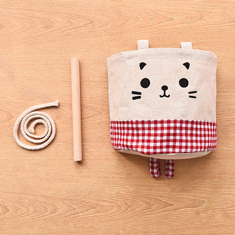 Cotton And Linen Single Bag Storage Bag Totoro Hanging Bag Closet Door Cloth Debris Storage Bag Storage Box Application Scenario