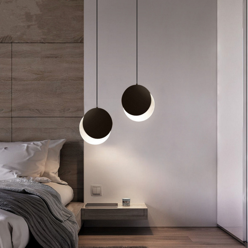 Modern restaurant chandelier crescent bedroom creative personality bar lamp study restaurant chandelier