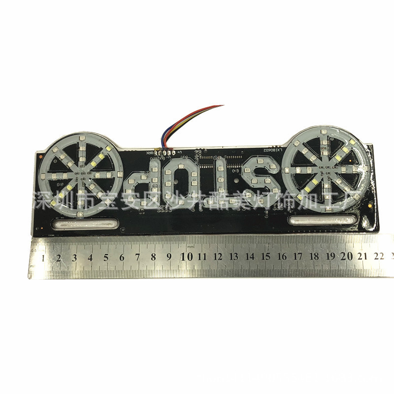 Motorcycle Modification Accessories License Plate Light Led Flash Brake Light Taillight Horizon Electric Vehicle Anti-Collision Light Fog Specification drawing