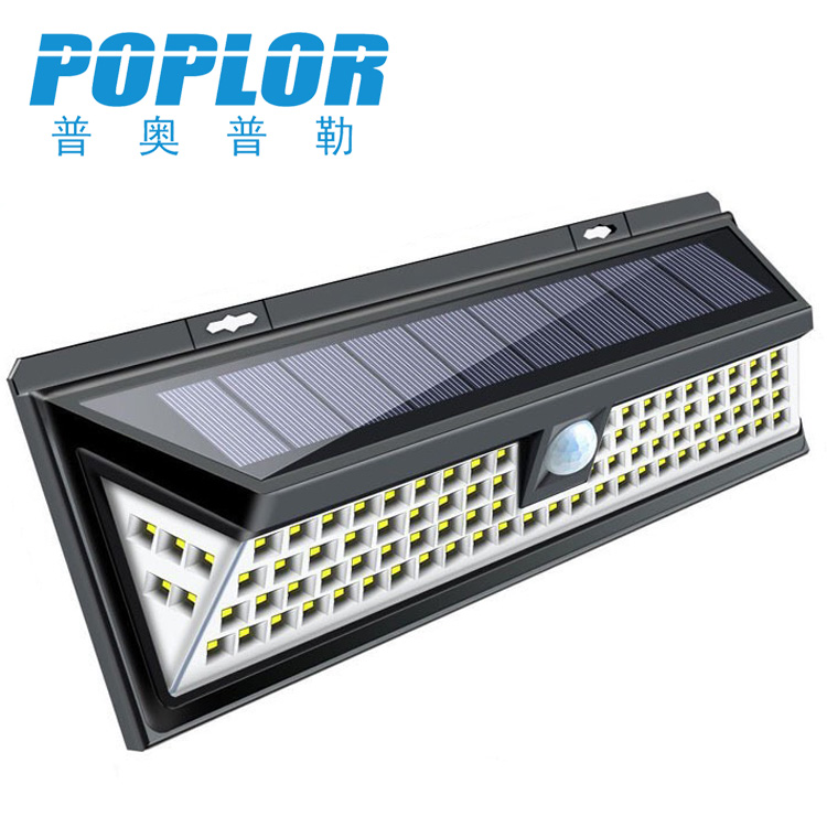 LED solar wall light 9W human body sensing courtyard wall light 90 outdoor light on three sides Application Scenario