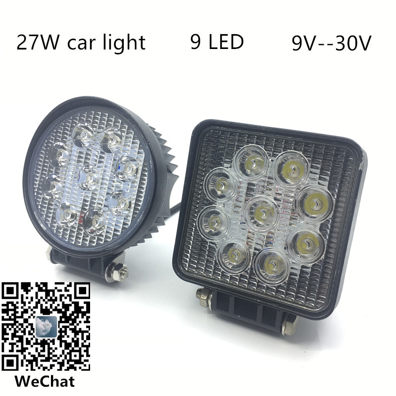 27W LED spotlights for automobiles, ultra-bright and powerful working lights full figure