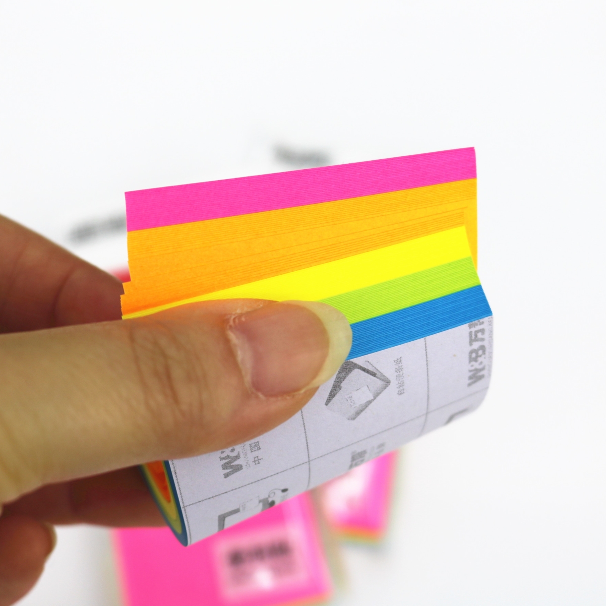 Wanbang Sticky Note 1807 Fluorescent Stacked 5-color 100-page N Times Sticky Note Notebook 76*51mm details Picture