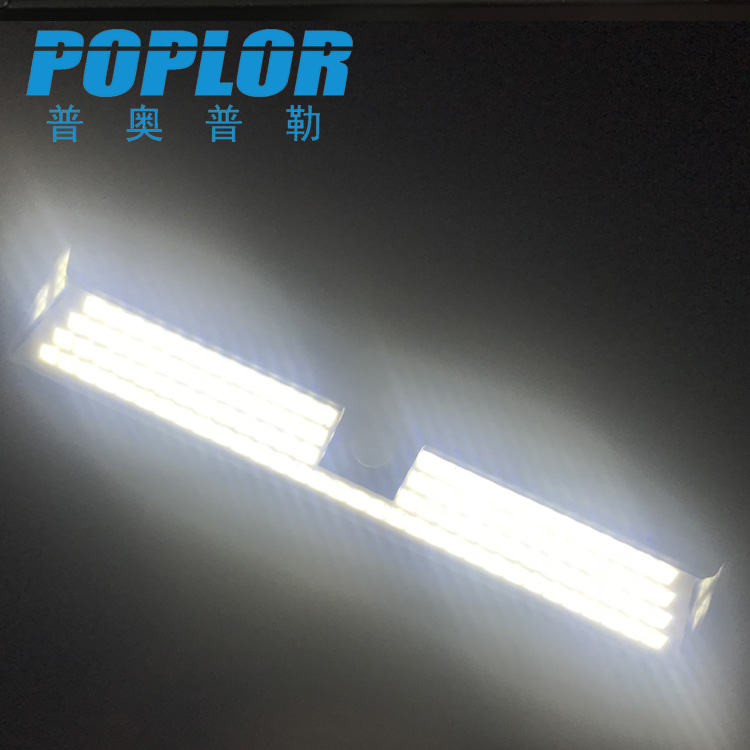 LED solar wall light 12W human body sensing courtyard wall light outdoor light 120 light on three sides details Picture