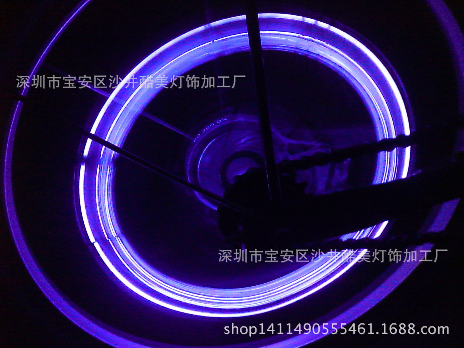 汽车七彩风火轮智能双感轮胎灯轮毂灯宝石轮弧灯汽门嘴灯风火轮灯细节图