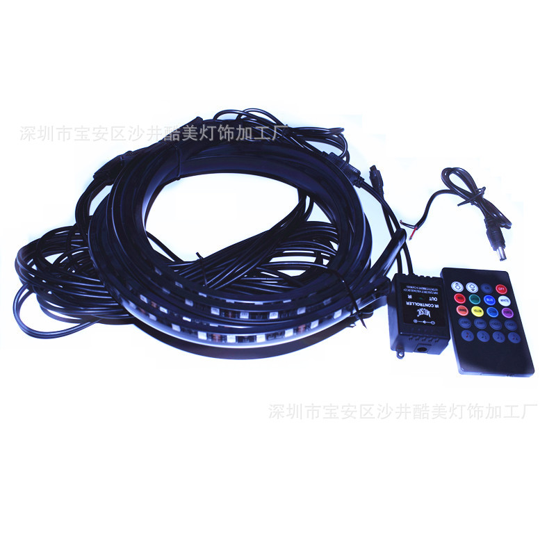 Export Explosion Of Colorful Wireless Remote Control Music Voice Control Light Atmosphere Light Car Chassis Light 60*90Cm details Picture