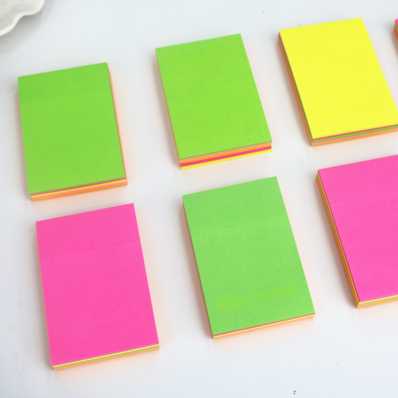 Wanbang Sticky Note 1807 Fluorescent Stacked 5-color 100-page N Times Sticky Note Notebook 76*51mm Specification image