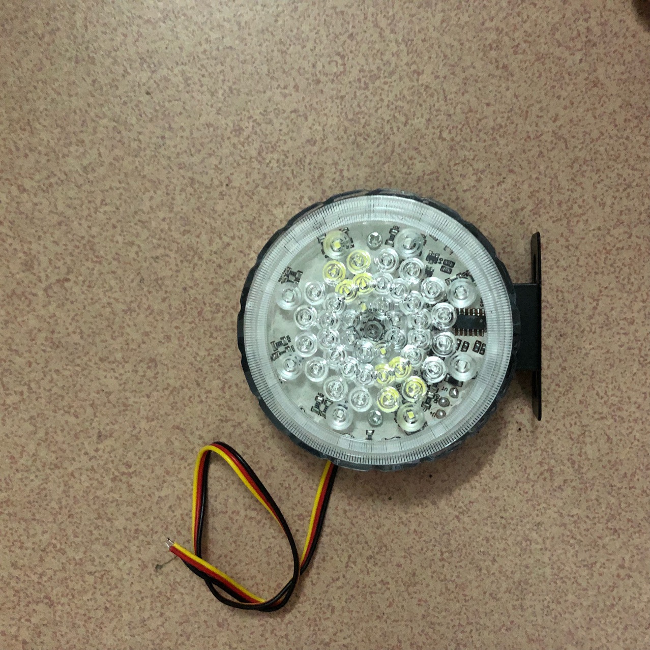 摩托车天使眼风火轮 电动车改装牌照灯 12v