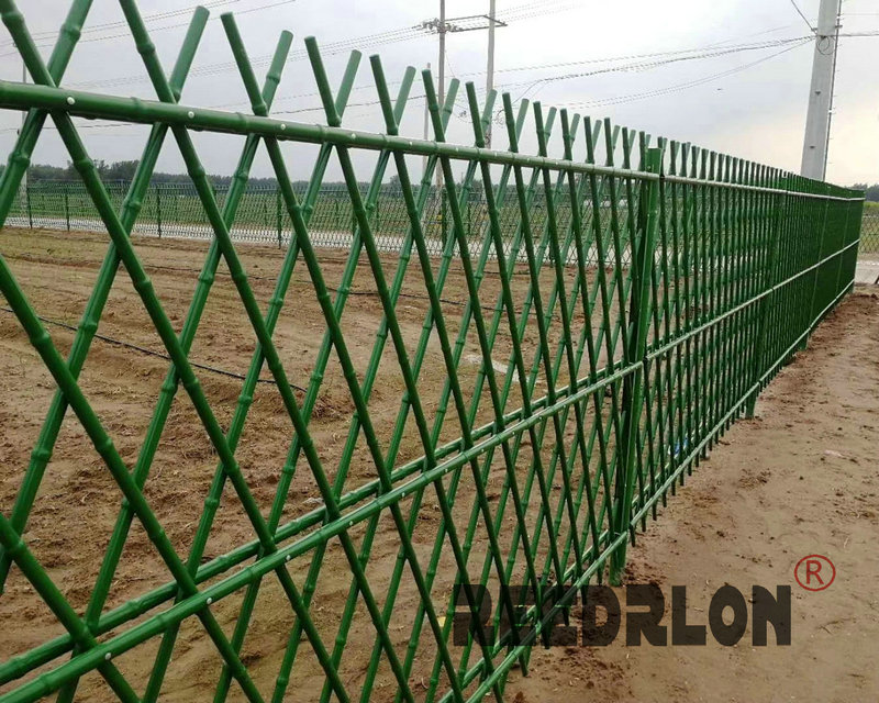 Redlong imitation bamboo fence ecological park Farm fence playground wall Bamboo Festival