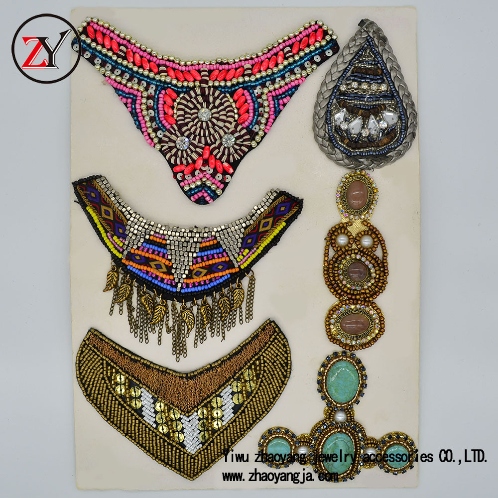 工厂直供 春夏凉鞋人字拖鞋饰串珠民族风鞋花 质量保证 zy072919