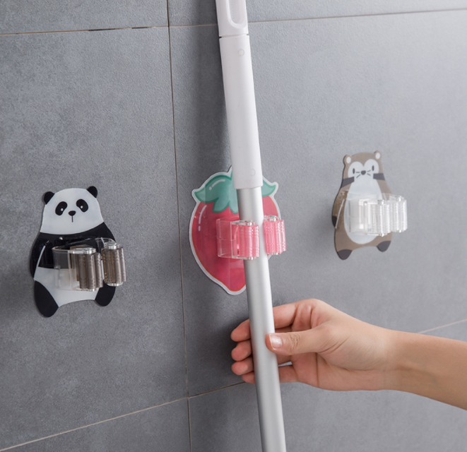 Non-perforated mop rack, bathroom, living room, multi-purpose plastic mop rack, seamless strong adhesive mop rack Non-perforated mop rack, bathroom, living room, multi-purpose plastic mop rack, seamless strong adhesive mop rack