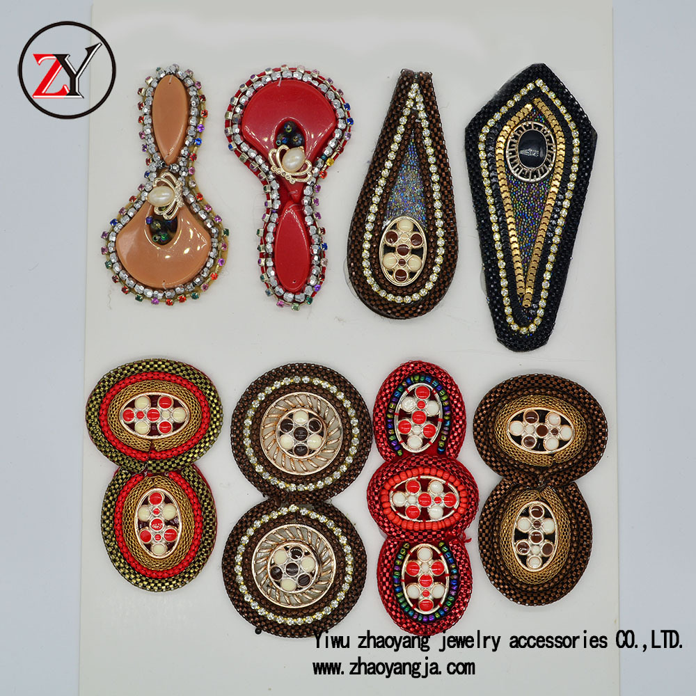 Factory direct supply beaded handmade sandals shoes flower shoe decoration Yiwu shoes flowers high quality and low price zy072928